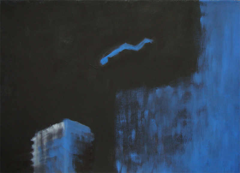 Schilderij Lichaam in Blauwe Wereld