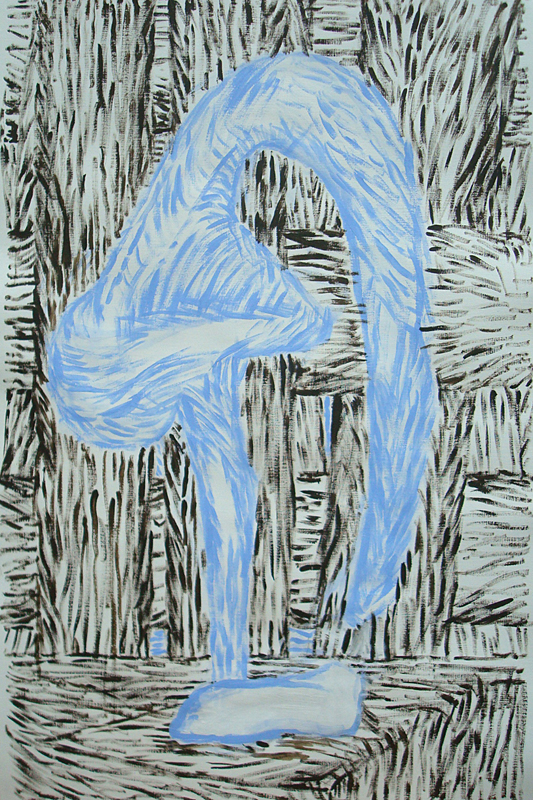 Acrylverf: Figuur uit voeten 2